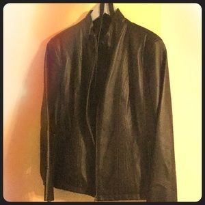 Black leather jacket